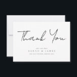 Moderne Minimal Schwarz und Weiß Hochzeit Vielen D Dankeskarte<br><div class="desc">Eine einfache moderne Hochzeit danke Ihnen Karte. Personalisieren Sie dieses minimalistisch schwarz-weiß Design,  um Ihre persönlichen Daten und Nachricht zu haben.</div>
