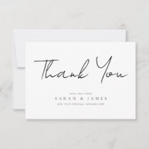 Moderne Minimal Schwarz und Weiß Hochzeit Vielen D