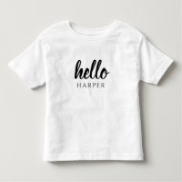 Moderne Minimal-Schwarz-Weiß-Hallo-und-Dein-Name