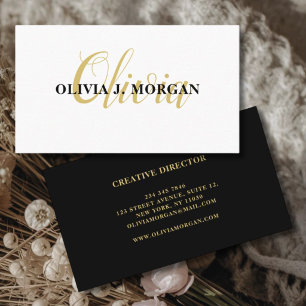 Moderne minimal schwarze weiße Website professione Visitenkarte