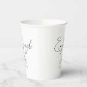 Moderne Minimal-Script-Engagement-Party Pappbecher (Links)
