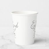 Moderne Minimal-Script-Engagement-Party Pappbecher (Rechts)