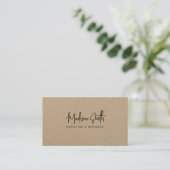 Moderne Minimal-Script-Kraft Visitenkarte (Stehend Vorderseite)