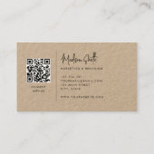 Moderne Minimal-Script-Kraft Visitenkarte (Rückseite)