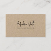 Moderne Minimal-Script-Kraft Visitenkarte (Vorderseite)