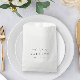 Moderne Minimal-Script-Personalisiert-Hochzeit Geschenktütchen