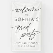 Moderne Minimal Script Welcome Graduation Party Banner (Vertikal)