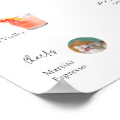 Moderne Minimal Signature Drink Cocktail Bar signi Poster (Ecke)