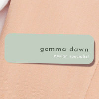 Moderne Minimal Simple Sage Green Beruflich