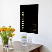 Moderne Minimal Solid Black Welcome Wedding Gold Foliendrucke (Ablage(Küche))