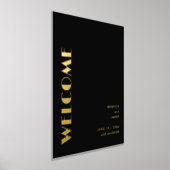 Moderne Minimal Solid Black Welcome Wedding Gold Foliendrucke (Ablage )