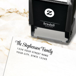 Moderne Minimal Stilvolle Script-Rücksendeadresse Permastempel