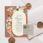 Moderne Minimal Taupe UAWG QR Code Card Begleitkarte