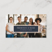 Moderne Minimal-Team-Mitglieder Vollständiges Foto Visitenkarte (Vorderseite)