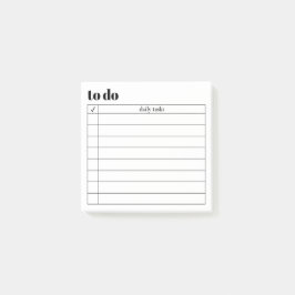 Moderne Minimal To-Do-Liste Post-It® Notizen, 7,62 Post-it Klebezettel