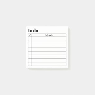 Moderne Minimal To-Do-Liste Post-It® Notizen, 7,62 Post-it Klebezettel