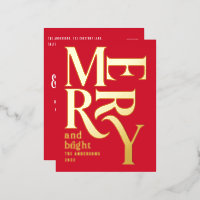 Moderne minimal traditionelle rote frohe Weihnacht