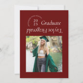 Moderne Minimal Trendy Foto Grad Ankündigung (Vorderseite)