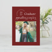 Moderne Minimal Trendy Foto Grad Ankündigung (Stehend Vorderseite)