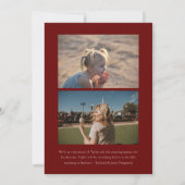 Moderne Minimal Trendy Foto Grad Ankündigung (Rückseite)