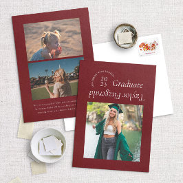 Moderne Minimal Trendy Foto Grad Ankündigung