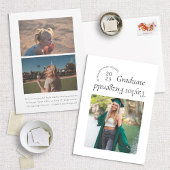 Moderne Minimal Trendy Foto Grad Ankündigung