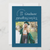 Moderne Minimal Trendy Foto Grad Ankündigung (Vorderseite)