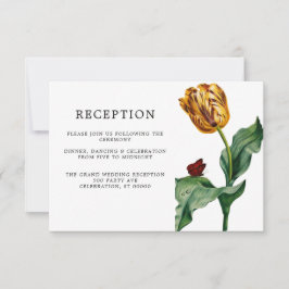 Moderne Minimal Tulip | Hochzeitsempfangskarte