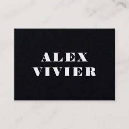 Moderne Minimal Typografie Deep Black Visitenkarte