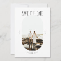Moderne Minimal-Typografie Foto Oval