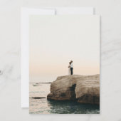 Moderne Minimal-Typografie Foto Oval Save The Date (Rückseite)