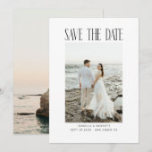 Moderne Minimal-Typografie-Foto Save The Date (Vorne/Hinten)