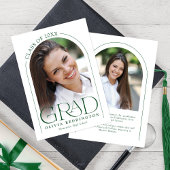 Moderne Minimal Typografie Green 2 Foto Arch Grad Ankündigung