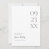Moderne Minimal-Typografie-Hochzeit – Termin vorme Save The Date (Vorderseite)