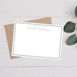 Moderne Minimal Typografie Lässige Script Sage Gre Mitteilungskarte