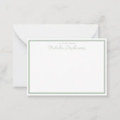 Moderne Minimal Typografie Lässige Script Sage Gre Mitteilungskarte (Vorderseite)