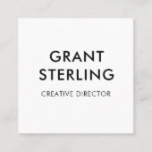 Moderne Minimal-Typografie-QR-Code Quadratische Visitenkarte (Vorderseite)