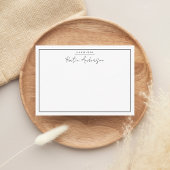 Moderne Minimal Typografie Script Black Note Card Mitteilungskarte