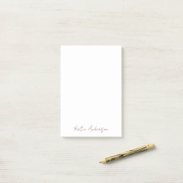 Moderne Minimal Typografie Script Maroon Post-it Klebezettel