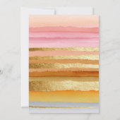 Moderne Minimal Typografie Sunset Gold Wedding Einladung (Rückseite)