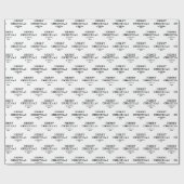 Moderne Minimal Typografie Urlaub Frohe Weihnachte Geschenkpapier (Flach)