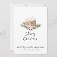 Moderne Minimal Wassermalerei Weihnachtskerzen & K