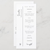 Moderne Minimal Wedding Vielen Dank Platzkarte Men (Vorne/Hinten)