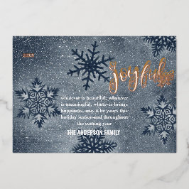 Moderne Minimal Weihnachts Gold Foil Weihnachtskar Folien Feiertagskarte