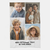 Moderne Minimal-Weiß-4-Fotolage - Chunky Text Geschirrtuch (Vertikal)