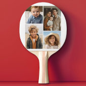 Moderne Minimal-Weiß-4-Fotolage - Chunky Text Tischtennis Schläger