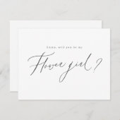 Moderne Minimal werden Sie meine Blume Mädchen Skr Einladung (Vorne/Hinten)