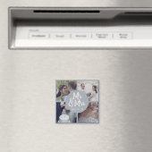 Moderne Minimal White Border Wedding Collage Magnet (In Situ (Geschirrspüler))