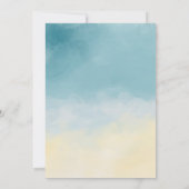 Moderne Minimal White Wedding Einladung der Marine (Rückseite)