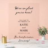 Moderne Minimal Willkommen auf unserem Hochzeitsze Acrylschild (Hochzeit)